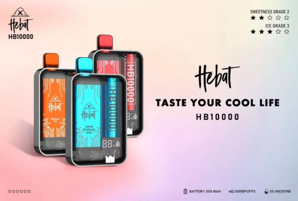 HEBAT喜貝-10000口puff-拋棄式一次性電子煙
