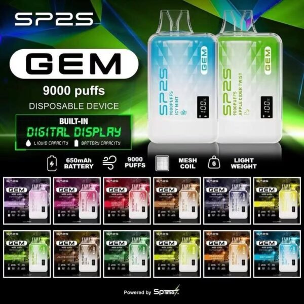 SP2S思博瑞-GEM 9000 口PUFF-拋棄式電子煙